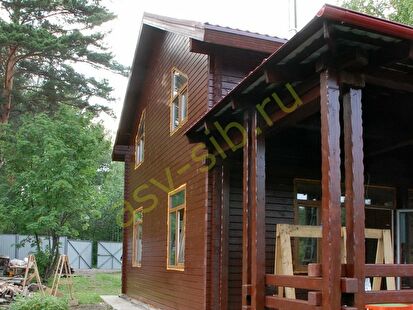 Дачный дом из клееного бруса в пос. Ветеран Томской области, 2010 г.